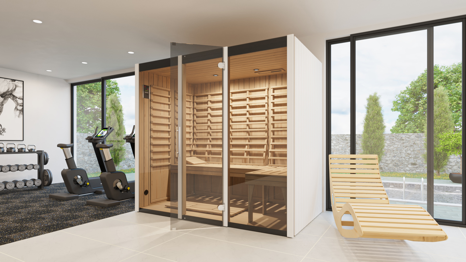 Weka Infrarotkabine Osby 2 inkl. Flächenstrahler