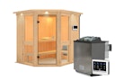 Vorschaubild Karibu Amelia 1 - Sauna mit Eckeinstieg 68 mm inkl. gratis Saunaofen im Wert von 599,99 €