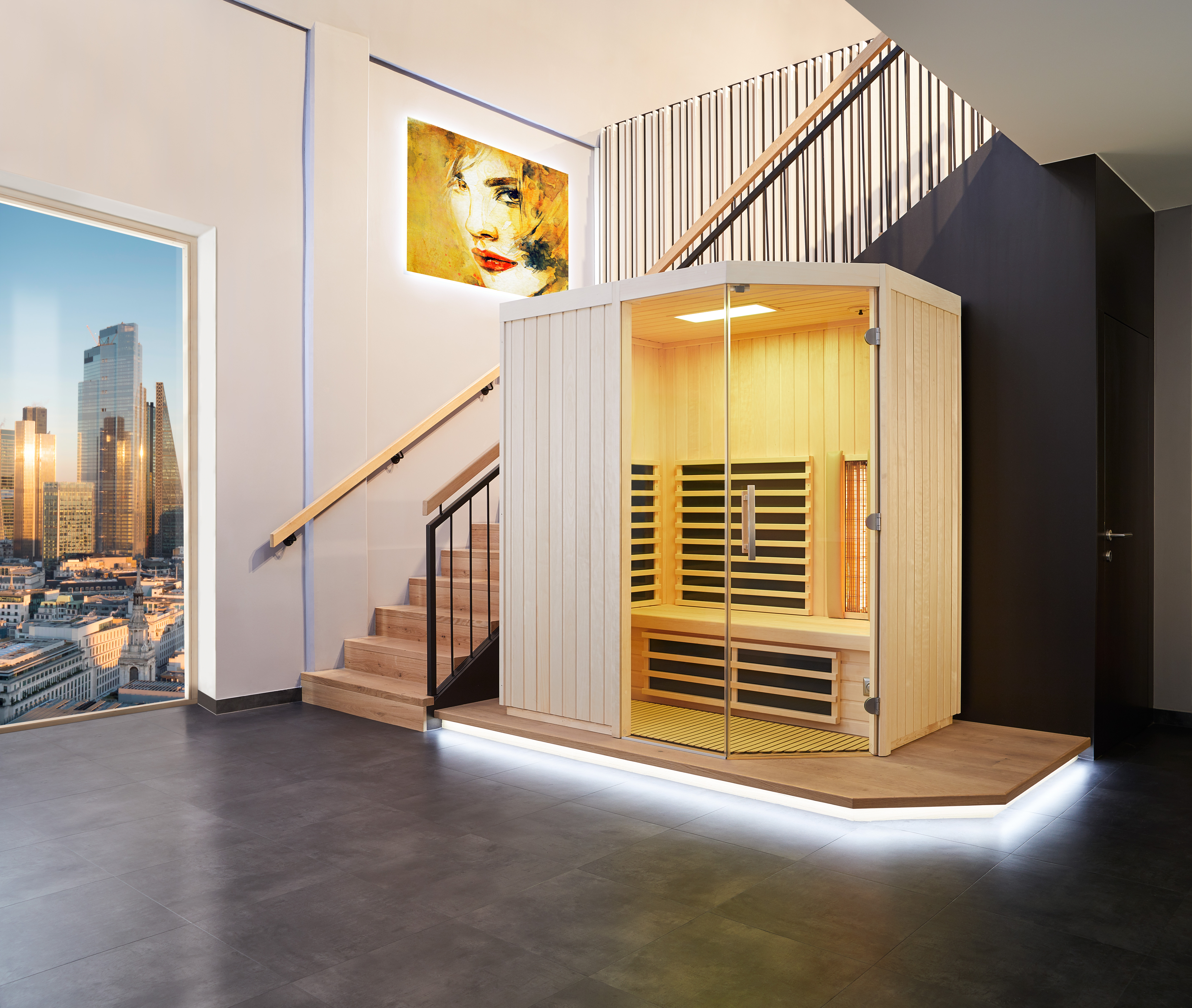 Infraworld Infrarotkabine TrioSol Unica 2 inkl. VITALcorner inkl. 5-teiligem gratis Zubehörset