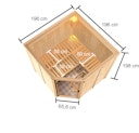 Vorschaubild Karibu Woodfeeling Sauna Kotka - 68 mm Aktionssauna inkl. gratis Saunaofen im Wert von 599,99 €