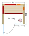Vorschaubild Infraworld Infrarotkabine TrioSol Glas 125 Zirbe VG inkl. 5-teiligem gratis Zubehörset