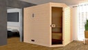 Vorschaubild Weka Sauna Valida Eck Gr. 3 mit Glastür+Fenster - Massivholzsauna 38 mm mit Eckeinstieg