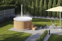Vorschaubild Wolff Finnhaus Badebottich Hot Tub Typ 4 Ø 225 cm mit Acrylwanne, Massagesystem & LED-Beleuchtung