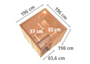 Vorschaubild Karibu Sauna Rodin mit Fronteinstieg 68 mm inkl. gratis Saunaofen im Wert von 599,99 €