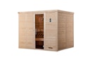 Vorschaubild Weka Premium Massivholz-Elementsauna Kemi 5 mit Glastür - 45 mm