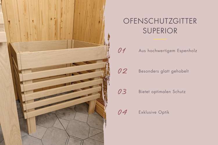 Karibu Sauna Avari 4 Superior mit Fronteinstieg 68 mm