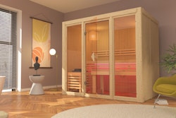 Karibu Sauna Avari 3 Superior mit Fronteinstieg 68 mm