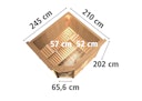 Vorschaubild Karibu Sauna Fiona 3 mit Eckeinstieg 68 mm inkl. gratis Saunaofen im Wert von 599,99 €