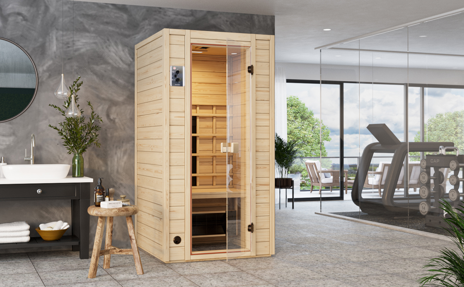 Weka Infrarot Wärmekabine Vaala Gr. 1 inkl. Linienstrahler