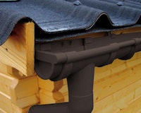 Kunststoff Dachrinnenset 402Bx für Pultdach/Flachdach Gartenhäuser Kunststoff Dachrinnenset 402Bx für Pultdach/Flachdach GartenhäuserZubehörbild
