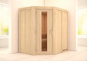 Vorschaubild Karibu Sauna Carin mit Eckeinstieg 68 mm inkl. gratis Saunaofen im Wert von 599,99 €