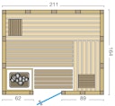Vorschaubild Infraworld Sauna Urban - 40 mm Massivholzsauna inkl. 5-teiligem gratis Zubehörset