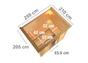 Vorschaubild Karibu Sauna Sonara - Massivholzsauna mit Fronteinstieg 38 mm inkl. gratis Saunaofen im Wert von 599,99 €