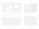 Vorschaubild Palmako Gartensauna Sanna 11,5 m³ - 44 mm