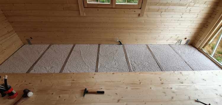Fußboden Dämmungspaket für Gartenhäuser/Saunahäuser von 27-30 m² Innenfläche