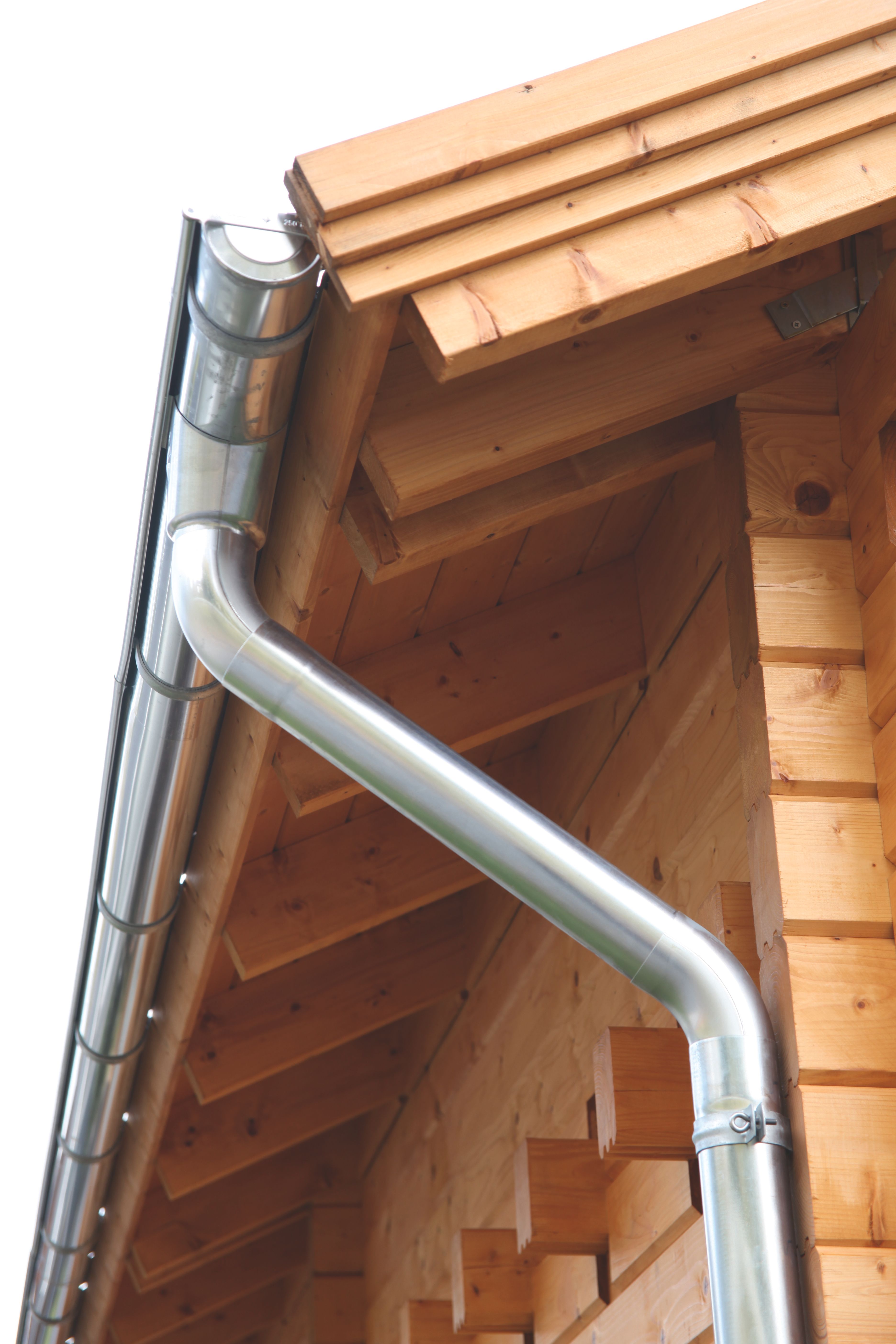 Wolff Finnhaus Aludachrundrinnenset SD bis 1000 cm mit 2 Fallrohren