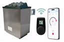 Vorschaubild Karibu 9 kW Saunaofen finnisch anthrazit inkl. Huum WLAN Steuergerät mit App-Steuerung