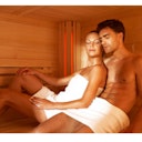Vorschaubild Infraworld Sauna Panorama Complete 160 Fichte - 75 mm Multifunktionssauna inkl. 5-teiligem gratis Zubehörset