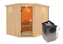 Vorschaubild Karibu Sauna Malin mit Eckeinstieg 68 mm