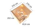 Vorschaubild Karibu Sauna Rodin mit Fronteinstieg 68 mm inkl. gratis Saunaofen im Wert von 599,99 €