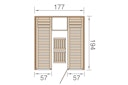 Vorschaubild Weka Elementsauna Kaarina 2 mit Fronteinstieg - 68 mm