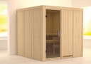 Vorschaubild Karibu Sauna Rodin mit Fronteinstieg 68 mm inkl. gratis Saunaofen im Wert von 599,99 €