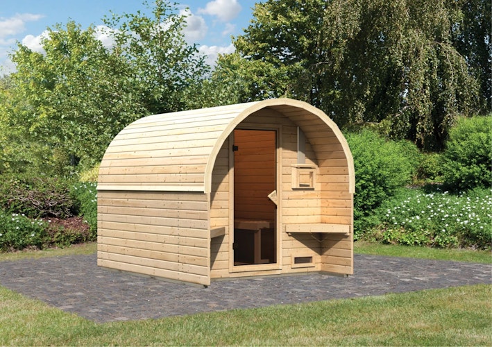 Karibu Gartensauna/Saunafass Fasshaus 2 inkl. gratis Saunaofen im Wert von 599,99 €