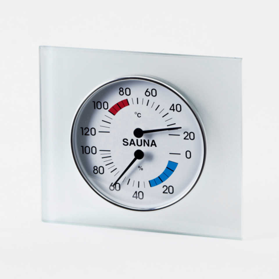 Infraworld Klimamesser mit Glasrahmen