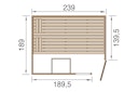Vorschaubild Weka Sauna Valida Eck Gr. 3 mit Glastür+Fenster - Massivholzsauna 38 mm mit Eckeinstieg