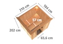 Vorschaubild Karibu Sauna Sodin mit Fronteinstieg 68 mm inkl. gratis Saunaofen im Wert von 599,99 €