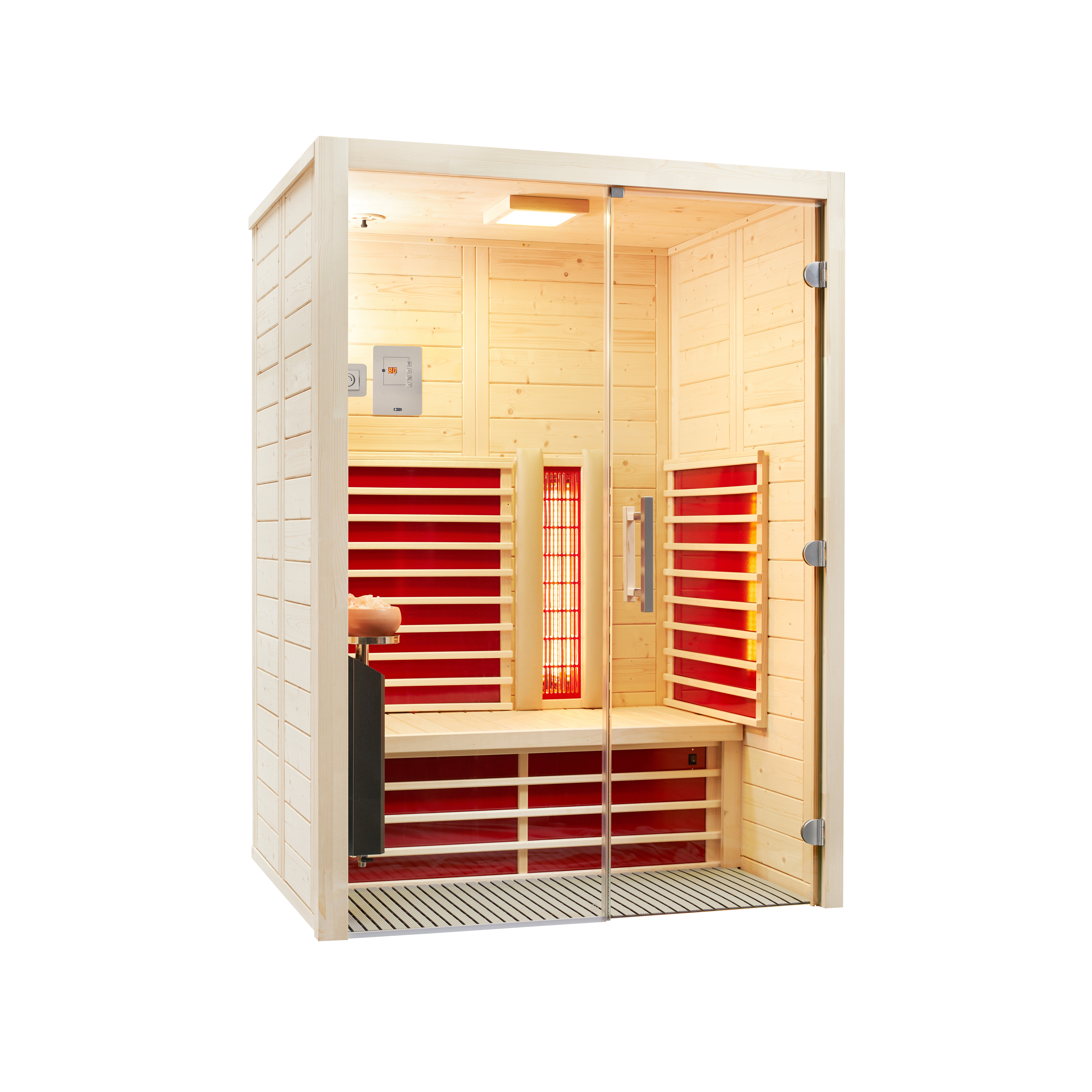 Infraworld Infrarotkabine TrioSol Natura 147 Glas inkl. 5-teiligem gratis Zubehörset
