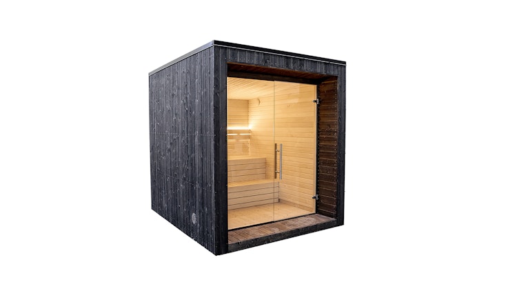 Weka Design Saunahaus Luua Cube mit Thermoholz - 175 mm (Lieferung vormontiert)