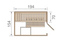 Vorschaubild Weka Elementsauna Kaarina 1 mit Fronteinstieg - 68 mm