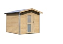 Vorschaubild Karibu Bosse 1 - 38 mm Gartensauna mit Vorraum und Satteldach