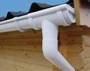 Vorschaubild Kunststoff Dachrinnenset 403A für Pultdach/Flachdach Gartenhäuser