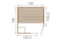 Vorschaubild Weka Massivholz-Elementsauna Laukkala 3 mit Glastür+Fenster - 38 mm mit Eckeinstieg
