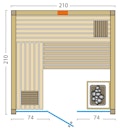 Vorschaubild Infraworld Sauna Gracil Complete 210 - 75 mm Multifunktionssauna inkl. 5-teiligem gratis Zubehörset