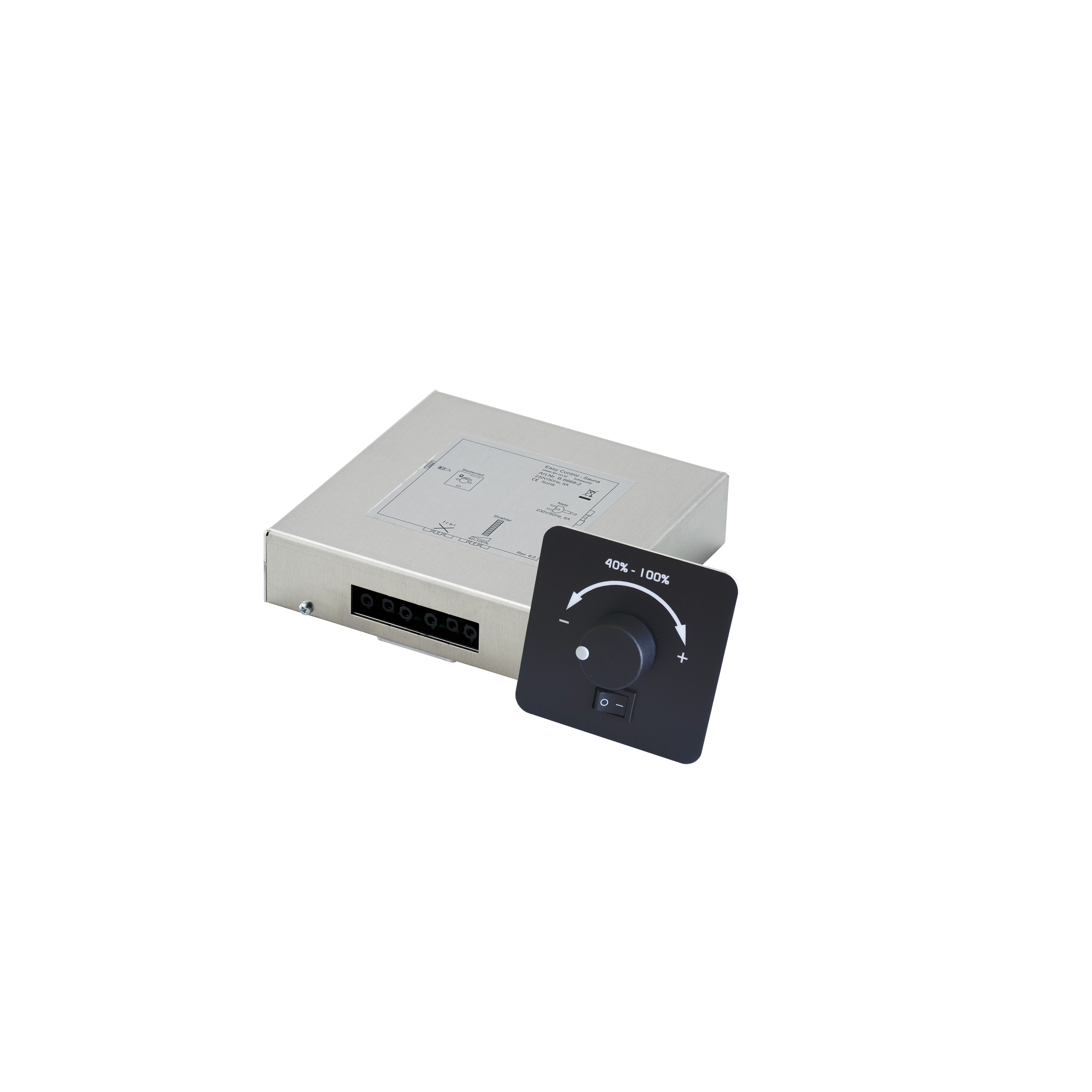 Infraworld Steuerung Easy Control – Sauna (1 Regler, 1 Strahler anschließbar) - schwarz