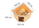Vorschaubild Karibu Sauna Taurin mit Eckeinstieg 68 mm inkl. gratis Saunaofen im Wert von 599,99 €