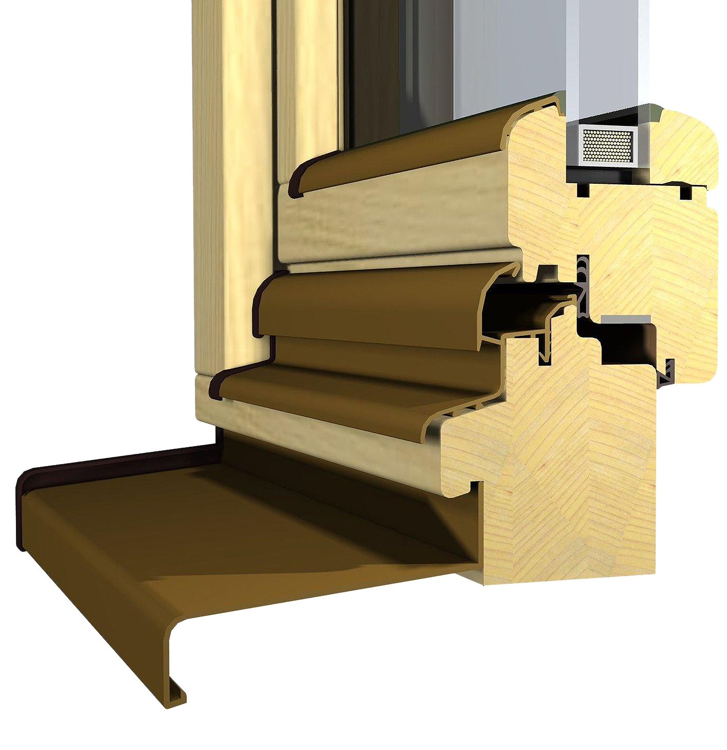 Infraworld Fenster, 78 x 83 cm, Drehkippbeschlag, "Exklusiv"
