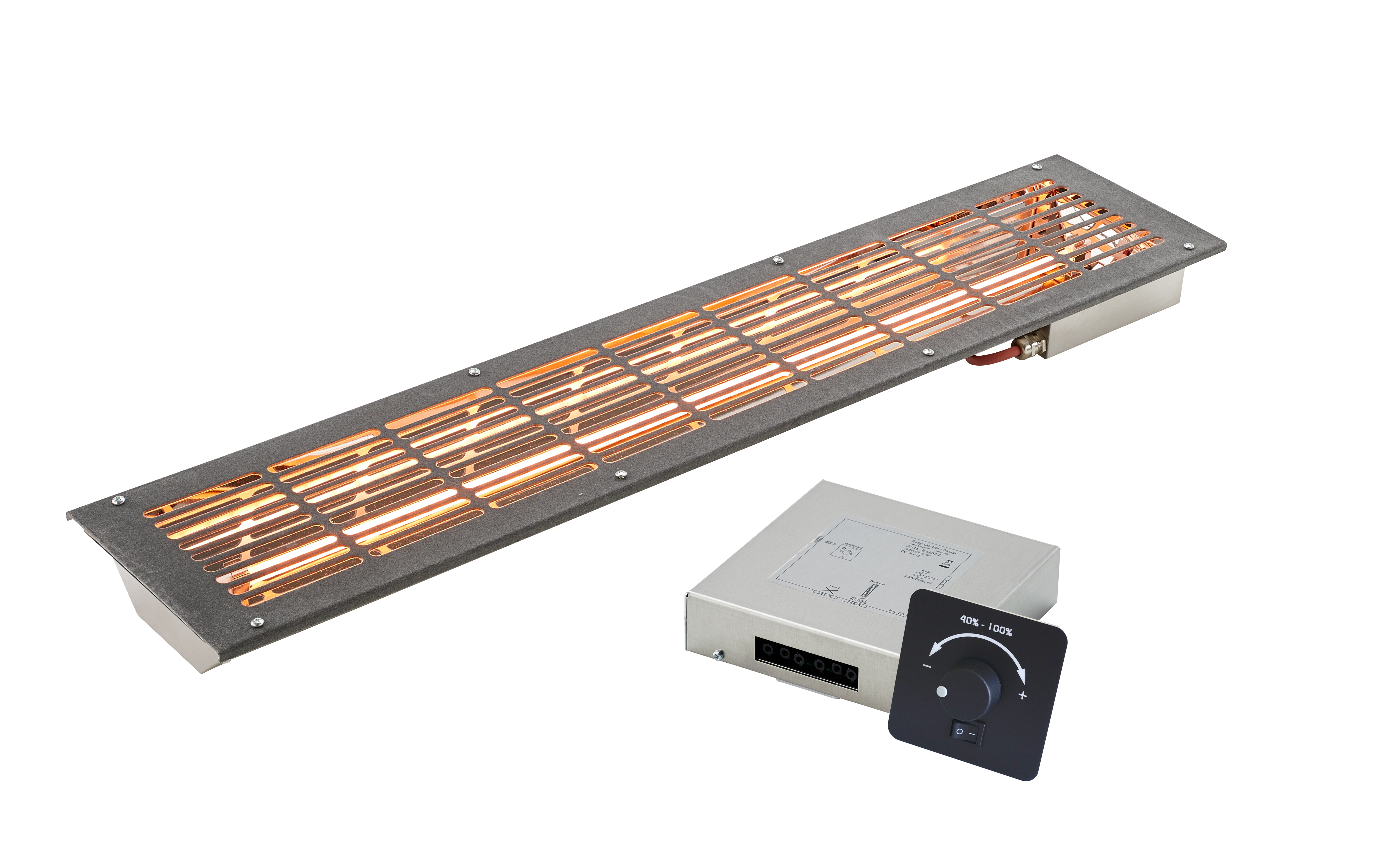 Infraworld VITALlight-IPX4 Infrarotstrahler-Set anthrazit Easy Control: schwarz - Eckeinbau