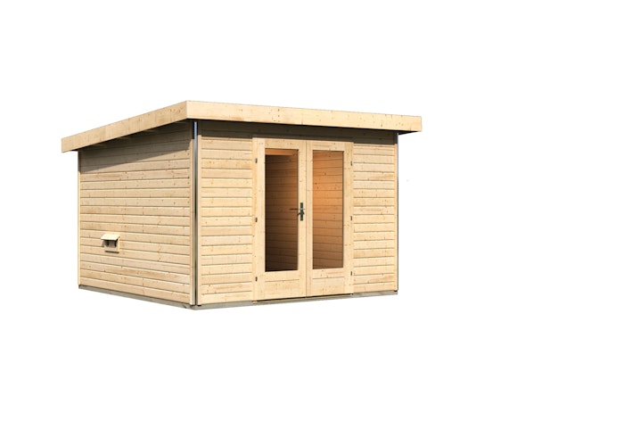 Karibu Saunahaus Mainburg 1 mit Vorraum - 38 mm inkl. gratis Saunaofen im Wert von 599,99 €