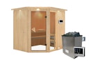 Vorschaubild Karibu Sauna Fiona 2 mit Eckeinstieg 68 mm inkl. gratis Saunaofen im Wert von 599,99 €