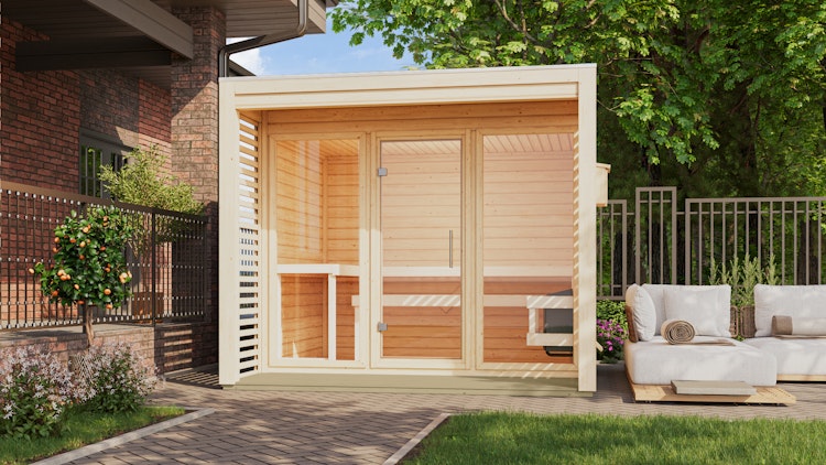 Karibu Gartensauna Saunahaus Angkor 3 inkl. gratis Saunaofen im Wert von 599,99 €