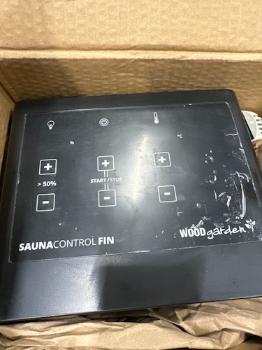 B-Ware Karibu 9 kW Saunaofen finnisch anthrazit inkl. Steuergerät EASY schwarz - Sparset 