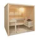 Vorschaubild Infraworld Solido Glas 212 - 40 mm Massivholzsauna inkl. 5-teiligem gratis Zubehörset