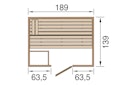 Vorschaubild Weka Sauna Valida Gr. 2 mit Glastür - Massivholzsauna 38 mm