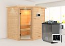Vorschaubild Karibu Woodfeeling Sauna Mia - 38 mm Massivholz Aktionssauna inkl. gratis Zubehörpaket im Wert von 126,96€