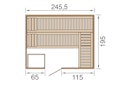 Vorschaubild Weka Premium Massivholzsauna Bergen 3 Familiensauna - 45 mm