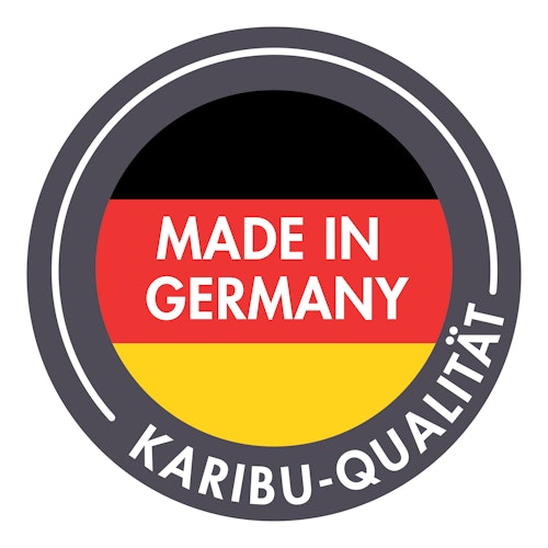 Karibu Design Saunahaus Catalina Blackline mit Vorraum - 73 mm inkl. gratis Saunaofen im Wert von 599,99 €
